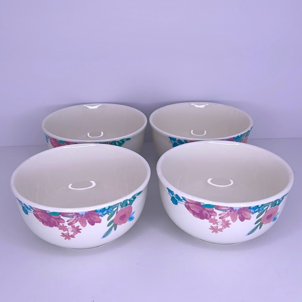 Set of 4 Royal Norfolk Spring Flowers Bowls